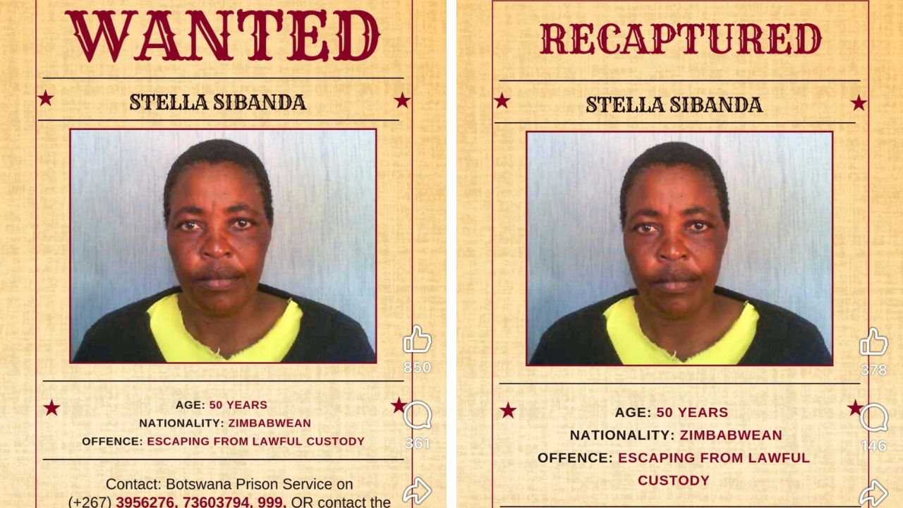 Botswana police confirm recapture of Zimbabwean woman who escaped from prison